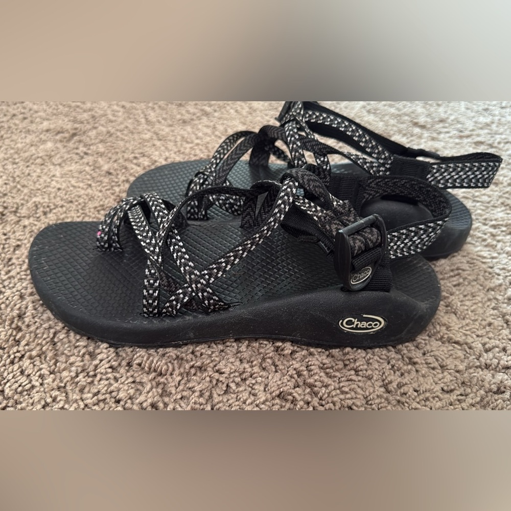 Chaco Black Sport Sandals with Adjustable Straps